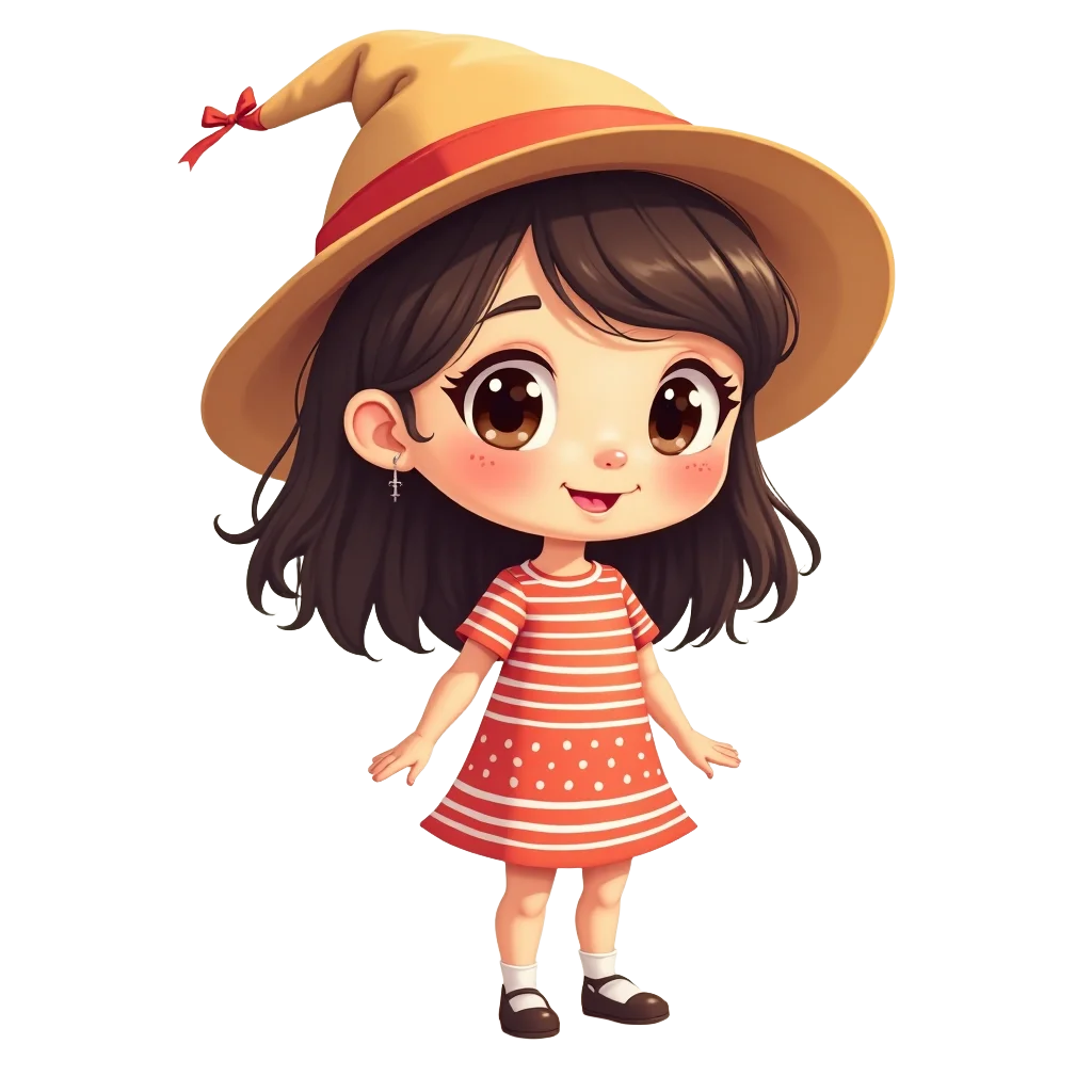 Adorable Little Girl in a Hat